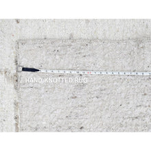 Load image into Gallery viewer, 8&#39;x10&#39; Bone White, Minimalist Swedish Design, Hand Knotted, Pure Wool, Oriental Rug FWR62154