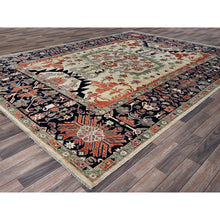 Load image into Gallery viewer, 8&#39;10&quot;x12&#39; Almond Milk White, Aryana Collection, Serapi Heriz Design, Vegetable Dyes, High Mountain Wool, Hand Knotted, Soft Pile, Densely Woven, Oriental Rug FWR6210