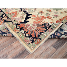 Load image into Gallery viewer, 8&#39;10&quot;x12&#39; Almond Milk White, Aryana Collection, Serapi Heriz Design, Vegetable Dyes, High Mountain Wool, Hand Knotted, Soft Pile, Densely Woven, Oriental Rug FWR6210