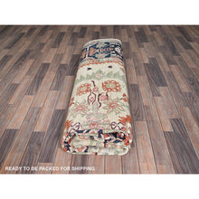 Load image into Gallery viewer, 8&#39;10&quot;x12&#39; Almond Milk White, Aryana Collection, Serapi Heriz Design, Vegetable Dyes, High Mountain Wool, Hand Knotted, Soft Pile, Densely Woven, Oriental Rug FWR6210