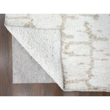 Load image into Gallery viewer, 9&#39;3&quot;x12&#39;2&quot; Bone White, Minimalist Swedish Design, Hand Knotted, 100% Wool, Oriental Rug FWR62166