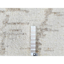 Load image into Gallery viewer, 9&#39;3&quot;x12&#39;2&quot; Bone White, Minimalist Swedish Design, Hand Knotted, 100% Wool, Oriental Rug FWR62166