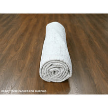 Load image into Gallery viewer, 9&#39;3&quot;x12&#39;2&quot; Bone White, Minimalist Swedish Design, Hand Knotted, 100% Wool, Oriental Rug FWR62166