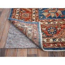 Load image into Gallery viewer, 10&#39;x13&#39;10&quot; Imperial Blue, Aryana Collection, Heriz All Over Design, Vegetable Dyes, Soft Pile, High Mountain Wool, Hand Knotted, Densely Woven, Oriental Rug FWR6228