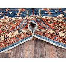 Load image into Gallery viewer, 10&#39;x13&#39;10&quot; Imperial Blue, Aryana Collection, Heriz All Over Design, Vegetable Dyes, Soft Pile, High Mountain Wool, Hand Knotted, Densely Woven, Oriental Rug FWR6228