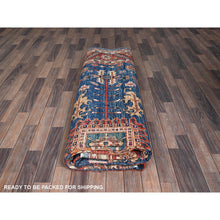 Load image into Gallery viewer, 10&#39;x13&#39;10&quot; Imperial Blue, Aryana Collection, Heriz All Over Design, Vegetable Dyes, Soft Pile, High Mountain Wool, Hand Knotted, Densely Woven, Oriental Rug FWR6228
