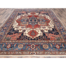 Load image into Gallery viewer, 8&#39;1&quot;x10&#39;1&quot; Chiffon White, Aryana Grade, Serapi Heriz With Large Medallion Design, Vegetable Dyes, High Mountain Wool, Hand Knotted, Soft Pile, Densely Woven, Oriental Rug FWR6234