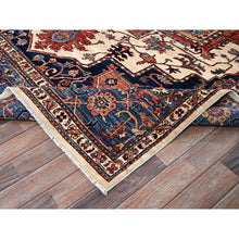 Load image into Gallery viewer, 8&#39;1&quot;x10&#39;1&quot; Chiffon White, Aryana Grade, Serapi Heriz With Large Medallion Design, Vegetable Dyes, High Mountain Wool, Hand Knotted, Soft Pile, Densely Woven, Oriental Rug FWR6234