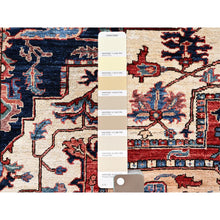 Load image into Gallery viewer, 8&#39;1&quot;x10&#39;1&quot; Chiffon White, Aryana Grade, Serapi Heriz With Large Medallion Design, Vegetable Dyes, High Mountain Wool, Hand Knotted, Soft Pile, Densely Woven, Oriental Rug FWR6234
