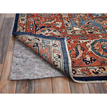 Load image into Gallery viewer, 9&#39;x12&#39;1&quot; Yale Blue, Aryana Grade, Serapi Heriz With Large Medallion Design, Vegetable Dyes, Soft Pile, Hand Knotted, High Mountain Wool, Densely Woven, Oriental Rug FWR6252