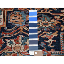 Load image into Gallery viewer, 9&#39;x12&#39;1&quot; Yale Blue, Aryana Grade, Serapi Heriz With Large Medallion Design, Vegetable Dyes, Soft Pile, Hand Knotted, High Mountain Wool, Densely Woven, Oriental Rug FWR6252