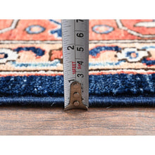 Load image into Gallery viewer, 9&#39;x12&#39;1&quot; Yale Blue, Aryana Grade, Serapi Heriz With Large Medallion Design, Vegetable Dyes, Soft Pile, Hand Knotted, High Mountain Wool, Densely Woven, Oriental Rug FWR6252
