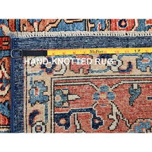 Load image into Gallery viewer, 9&#39;x12&#39;1&quot; Yale Blue, Aryana Grade, Serapi Heriz With Large Medallion Design, Vegetable Dyes, Soft Pile, Hand Knotted, High Mountain Wool, Densely Woven, Oriental Rug FWR6252