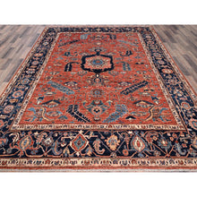 Load image into Gallery viewer, 8&#39;1&quot;x10&#39; Terracotta Red, Aryana Collection, Antique Heriz Design, Vegetable Dyes, Hand Knotted, Soft Pile, High Mountain Wool, Densely Woven, Oriental Rug FWR6264