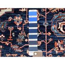 Load image into Gallery viewer, 9&#39;2&quot;x12&#39;8&quot; Midnight Blue, Aryana Grade, Serapi Heriz with Flower Medallion Design, Vegetable Dyes, Hand Knotted, High Mountain Wool, Soft Pile, Densely Woven, Oriental Rug FWR6282