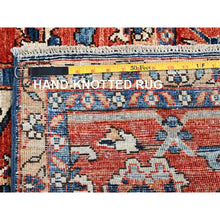 Load image into Gallery viewer, 9&#39;2&quot;x12&#39;8&quot; Midnight Blue, Aryana Grade, Serapi Heriz with Flower Medallion Design, Vegetable Dyes, Hand Knotted, High Mountain Wool, Soft Pile, Densely Woven, Oriental Rug FWR6282