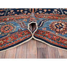Load image into Gallery viewer, 9&#39;2&quot;x12&#39;1&quot; Midnight Blue, Willow and Cypress Tree All Over Antique Persian Design, Small Animal Figurines, Vegetable Dyes, High Mountain Wool, Hand Knotted, Soft Pile, Densely Woven, Oriental Rug FWR6288