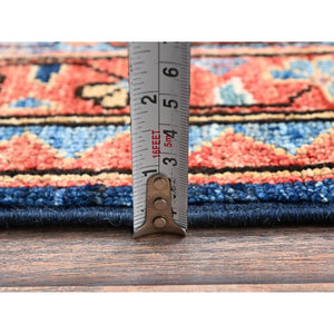 9'2"x12'1" Midnight Blue, Willow and Cypress Tree All Over Antique Persian Design, Small Animal Figurines, Vegetable Dyes, High Mountain Wool, Hand Knotted, Soft Pile, Densely Woven, Oriental Rug FWR6288