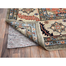 Load image into Gallery viewer, 12&#39;4&quot;x14&#39;4&quot; Dune Brown, Aryana Collection, Serapi Heriz With Large Medallion Design, Vegetable Dyes, Soft Pile, High Mountain Wool, Hand Knotted, Densely Woven, Oversized, Oriental Rug FWR6294
