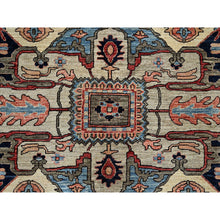 Load image into Gallery viewer, 12&#39;4&quot;x14&#39;4&quot; Dune Brown, Aryana Collection, Serapi Heriz With Large Medallion Design, Vegetable Dyes, Soft Pile, High Mountain Wool, Hand Knotted, Densely Woven, Oversized, Oriental Rug FWR6294