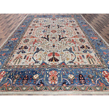 Load image into Gallery viewer, 12&#39;x14&#39;10&quot; Cloud Gray, Aryana Grade, Bijar Garus Design, Vegetable Dyes, High Mountain Wool, Hand Knotted, Soft Pile, Densely Woven, Oversized, Oriental Rug FWR6300