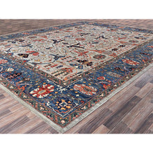 Load image into Gallery viewer, 12&#39;x14&#39;10&quot; Cloud Gray, Aryana Grade, Bijar Garus Design, Vegetable Dyes, High Mountain Wool, Hand Knotted, Soft Pile, Densely Woven, Oversized, Oriental Rug FWR6300