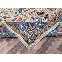 Load image into Gallery viewer, 12&#39;x14&#39;10&quot; Cloud Gray, Aryana Grade, Bijar Garus Design, Vegetable Dyes, High Mountain Wool, Hand Knotted, Soft Pile, Densely Woven, Oversized, Oriental Rug FWR6300