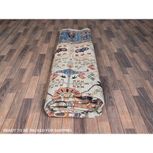 Load image into Gallery viewer, 12&#39;x14&#39;10&quot; Cloud Gray, Aryana Grade, Bijar Garus Design, Vegetable Dyes, High Mountain Wool, Hand Knotted, Soft Pile, Densely Woven, Oversized, Oriental Rug FWR6300