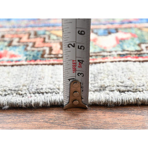 12'x14'10" Cloud Gray, Aryana Grade, Bijar Garus Design, Vegetable Dyes, High Mountain Wool, Hand Knotted, Soft Pile, Densely Woven, Oversized, Oriental Rug FWR6300