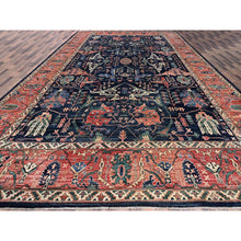 Load image into Gallery viewer, 11&#39;9&quot;x17&#39;7&quot; Midnight Blue, Aryana Collection, Bijar Garus Design, Vegetable Dyes, Soft Pile, High Mountain Wool, Hand Knotted, Densely Woven, Oversized, Oriental Rug FWR6312