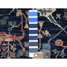 Load image into Gallery viewer, 11&#39;9&quot;x17&#39;7&quot; Midnight Blue, Aryana Collection, Bijar Garus Design, Vegetable Dyes, Soft Pile, High Mountain Wool, Hand Knotted, Densely Woven, Oversized, Oriental Rug FWR6312