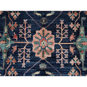 11'9"x17'7" Midnight Blue, Aryana Collection, Bijar Garus Design, Vegetable Dyes, Soft Pile, High Mountain Wool, Hand Knotted, Densely Woven, Oversized, Oriental Rug FWR6312