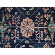 Load image into Gallery viewer, 11&#39;9&quot;x17&#39;7&quot; Midnight Blue, Aryana Collection, Bijar Garus Design, Vegetable Dyes, Soft Pile, High Mountain Wool, Hand Knotted, Densely Woven, Oversized, Oriental Rug FWR6312