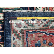Load image into Gallery viewer, 11&#39;9&quot;x17&#39;7&quot; Midnight Blue, Aryana Collection, Bijar Garus Design, Vegetable Dyes, Soft Pile, High Mountain Wool, Hand Knotted, Densely Woven, Oversized, Oriental Rug FWR6312
