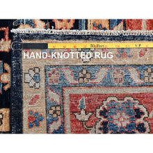 Load image into Gallery viewer, 12&#39;x18&#39;9&quot; Midnight Blue, Aryana Grade, Serapi Heriz With Flower Medallion Design, Vegetable Dyes, Soft Pile, High Mountain Wool, Hand Knotted, Densely Woven, Oversized, Oriental Rug FWR6318