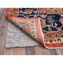 Load image into Gallery viewer, 11&#39;10&quot;x17&#39;7&quot; Coral Red, Aryana Collection, Serapi Heriz With Large Medallion Design, Vegetable Dyes, Soft Pile, High Mountain Wool, Hand Knotted, Densely Woven, Oversized, Oriental Rug FWR6324