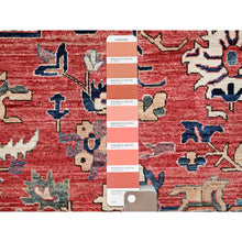 Load image into Gallery viewer, 11&#39;10&quot;x17&#39;7&quot; Coral Red, Aryana Collection, Serapi Heriz With Large Medallion Design, Vegetable Dyes, Soft Pile, High Mountain Wool, Hand Knotted, Densely Woven, Oversized, Oriental Rug FWR6324