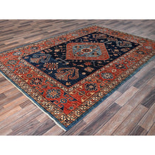 Load image into Gallery viewer, 6&#39;x8&#39;8&quot; Midnight Blue, Aryana Collection, Bakshaish Design With Geometric Medallion, Vegetable Dyes, Soft Pile, High Mountain Wool, Hand Knotted, Densely Woven, Oriental Rug FWR6330