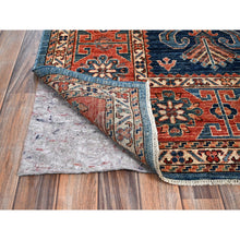 Load image into Gallery viewer, 6&#39;x8&#39;8&quot; Midnight Blue, Aryana Collection, Bakshaish Design With Geometric Medallion, Vegetable Dyes, Soft Pile, High Mountain Wool, Hand Knotted, Densely Woven, Oriental Rug FWR6330
