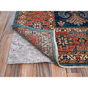 6'x8'8" Midnight Blue, Aryana Collection, Bakshaish Design With Geometric Medallion, Vegetable Dyes, Soft Pile, High Mountain Wool, Hand Knotted, Densely Woven, Oriental Rug FWR6330