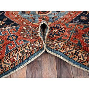 6'x8'8" Midnight Blue, Aryana Collection, Bakshaish Design With Geometric Medallion, Vegetable Dyes, Soft Pile, High Mountain Wool, Hand Knotted, Densely Woven, Oriental Rug FWR6330