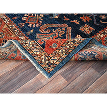Load image into Gallery viewer, 6&#39;x8&#39;8&quot; Midnight Blue, Aryana Collection, Bakshaish Design With Geometric Medallion, Vegetable Dyes, Soft Pile, High Mountain Wool, Hand Knotted, Densely Woven, Oriental Rug FWR6330