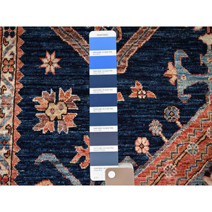 6'x8'8" Midnight Blue, Aryana Collection, Bakshaish Design With Geometric Medallion, Vegetable Dyes, Soft Pile, High Mountain Wool, Hand Knotted, Densely Woven, Oriental Rug FWR6330