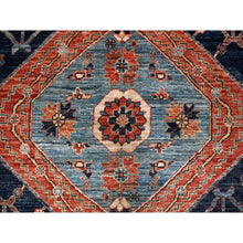 Load image into Gallery viewer, 6&#39;x8&#39;8&quot; Midnight Blue, Aryana Collection, Bakshaish Design With Geometric Medallion, Vegetable Dyes, Soft Pile, High Mountain Wool, Hand Knotted, Densely Woven, Oriental Rug FWR6330