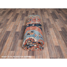Load image into Gallery viewer, 6&#39;x8&#39;8&quot; Midnight Blue, Aryana Collection, Bakshaish Design With Geometric Medallion, Vegetable Dyes, Soft Pile, High Mountain Wool, Hand Knotted, Densely Woven, Oriental Rug FWR6330
