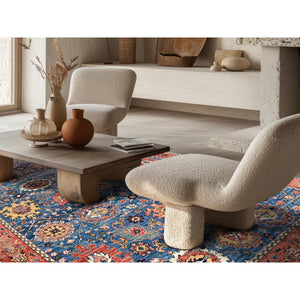 6'2"x9' Imperial Blue, Aryana Grade, Northwest Persian With All Over Design, Vegetable Dyes, Soft Pile, High Mountain Wool, Hand Knotted, Densely Woven, Oriental Rug FWR6336