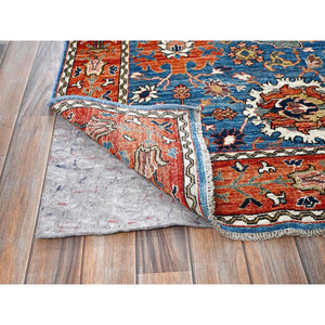 6'2"x9' Imperial Blue, Aryana Grade, Northwest Persian With All Over Design, Vegetable Dyes, Soft Pile, High Mountain Wool, Hand Knotted, Densely Woven, Oriental Rug FWR6336
