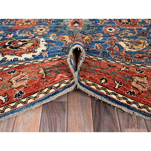 6'2"x9' Imperial Blue, Aryana Grade, Northwest Persian With All Over Design, Vegetable Dyes, Soft Pile, High Mountain Wool, Hand Knotted, Densely Woven, Oriental Rug FWR6336