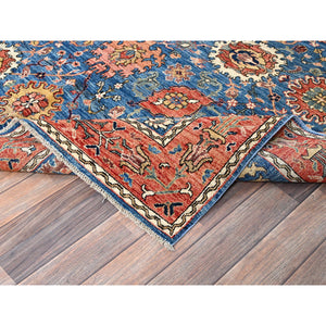 6'2"x9' Imperial Blue, Aryana Grade, Northwest Persian With All Over Design, Vegetable Dyes, Soft Pile, High Mountain Wool, Hand Knotted, Densely Woven, Oriental Rug FWR6336