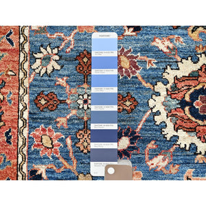 6'2"x9' Imperial Blue, Aryana Grade, Northwest Persian With All Over Design, Vegetable Dyes, Soft Pile, High Mountain Wool, Hand Knotted, Densely Woven, Oriental Rug FWR6336